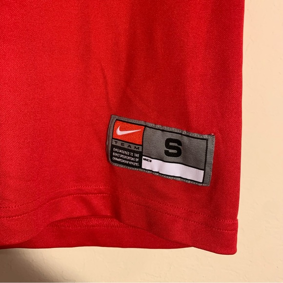 Nike red and white dri fit soccer jersey vogelsinger soccer academy small - Picture 4 of 6